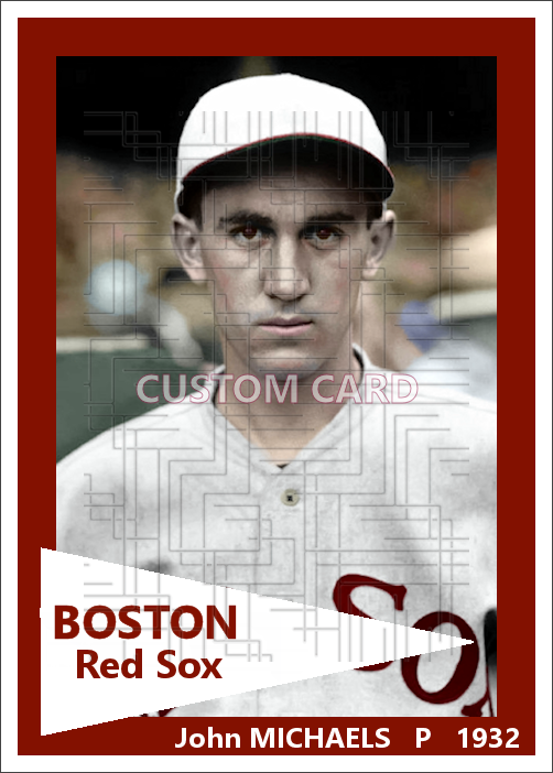John Michaels - 1932 Boston Red Sox - choose a size & style