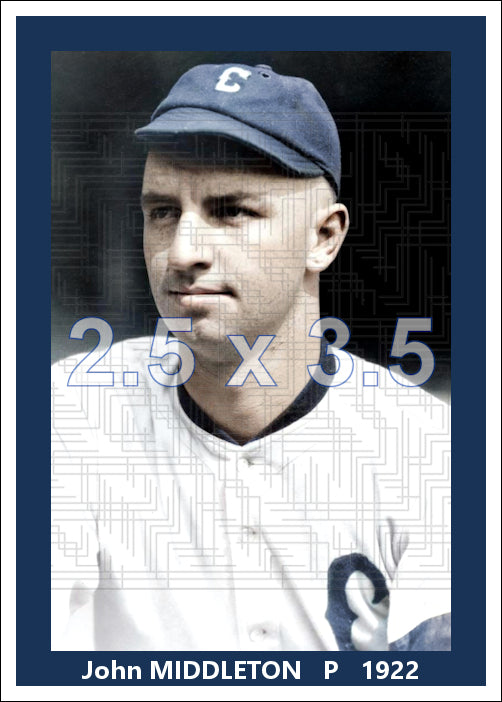 John Middleton - 1922 Cleveland Indians - choose a size & style