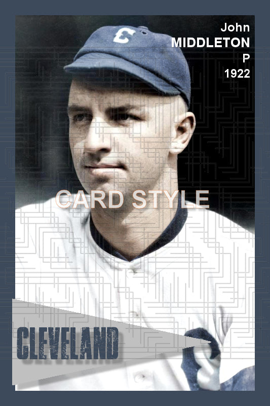 John Middleton - 1922 Cleveland Indians - choose a size & style