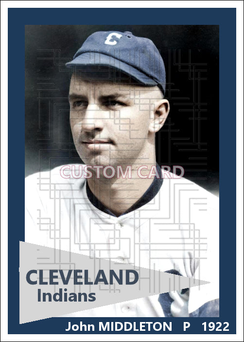 John Middleton - 1922 Cleveland Indians - choose a size & style