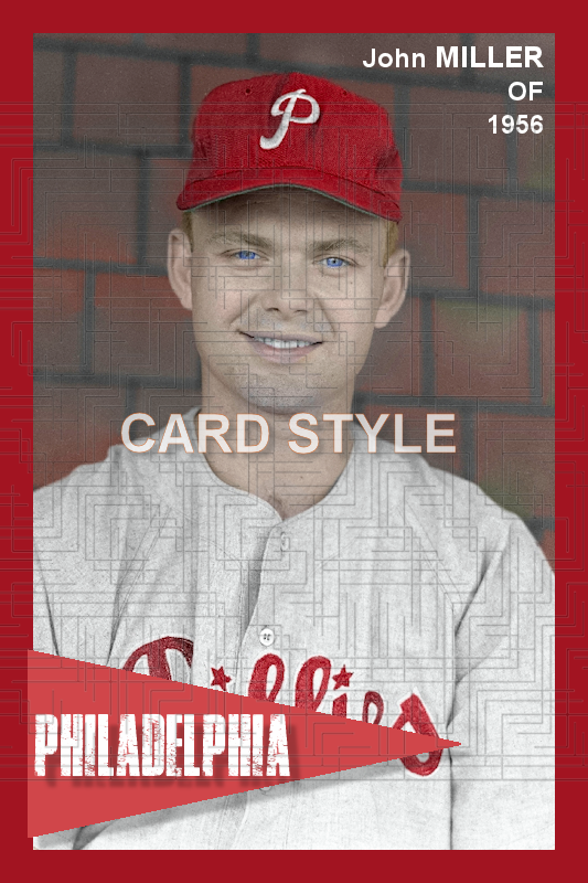 John Miller - 1956 Philadelphia Phillies - choose a size & style
