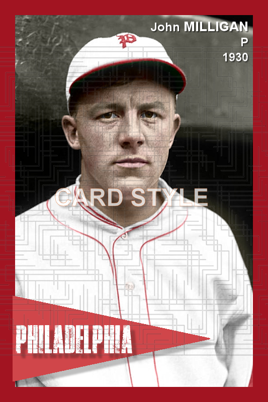 John Milligan - 1930 Philadelphia Phillies - choose a size & style