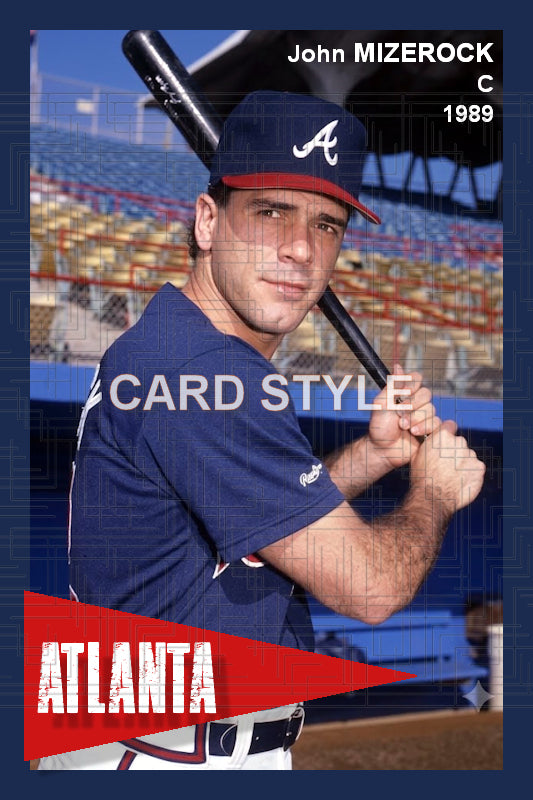 John Mizerock - 1989 Atlanta Braves - choose a size & style