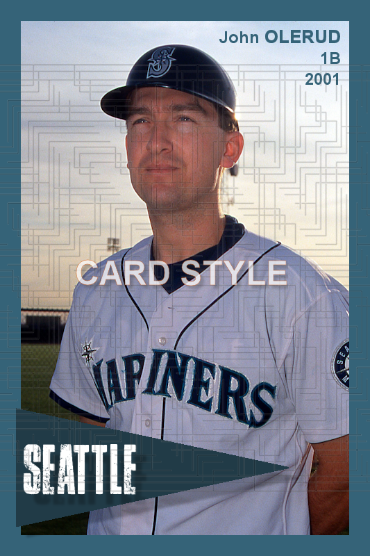 John Olerud - 2001 Seattle Mariners - choose a size & style