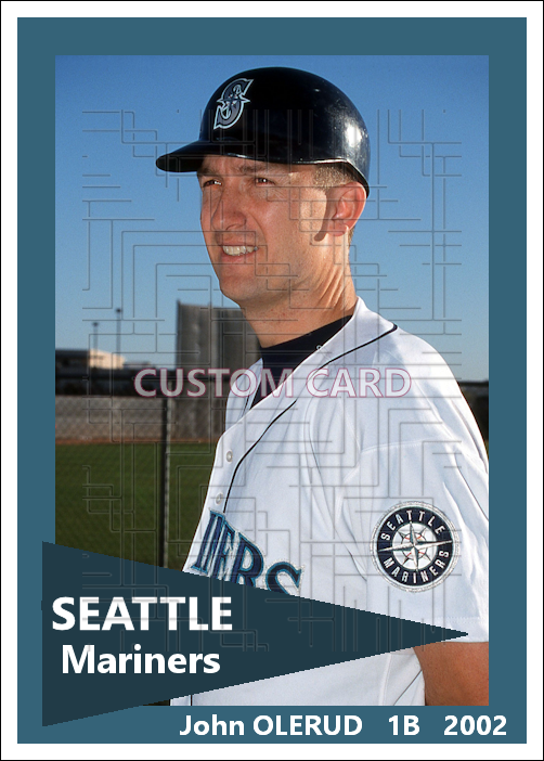 John Olerud - 2002 Seattle Mariners - choose a size & style