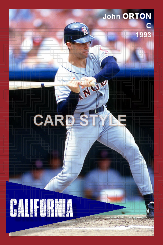 John Orton - 1993 California Angels - choose a size & style