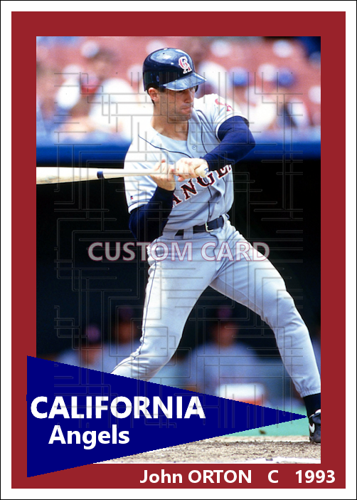 John Orton - 1993 California Angels - choose a size & style
