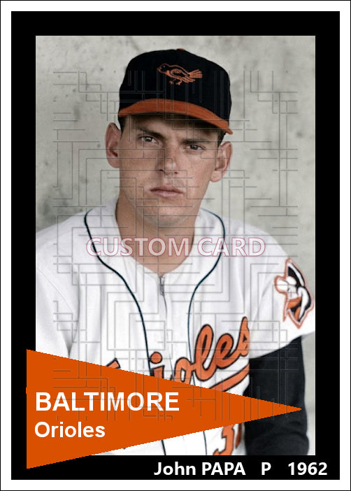John Papa - 1962 Baltimore Orioles - choose a size & style