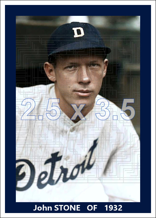 John Stone - 1932 Detroit Tigers - choose a size & style