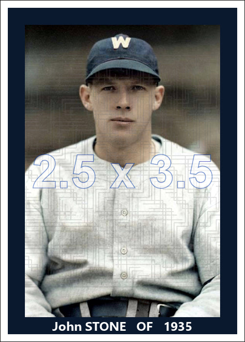 John Stone - 1935 Washington Senators - choose a size & style