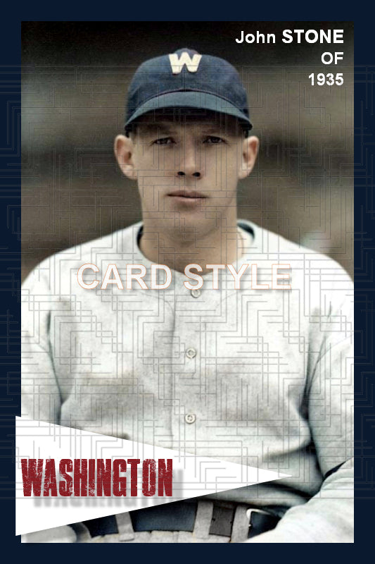 John Stone - 1935 Washington Senators - choose a size & style