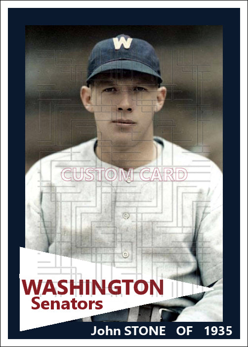 John Stone - 1935 Washington Senators - choose a size & style