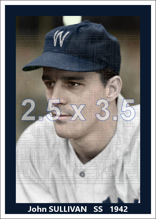 John Sullivan - 1942 Washington Senators - choose a size & style
