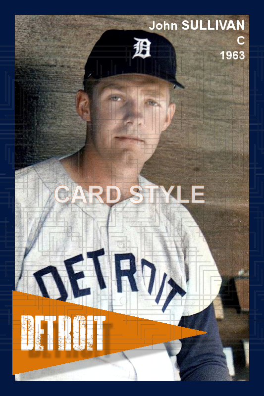 John Sullivan - 1963 Detroit Tigers - choose a size & style