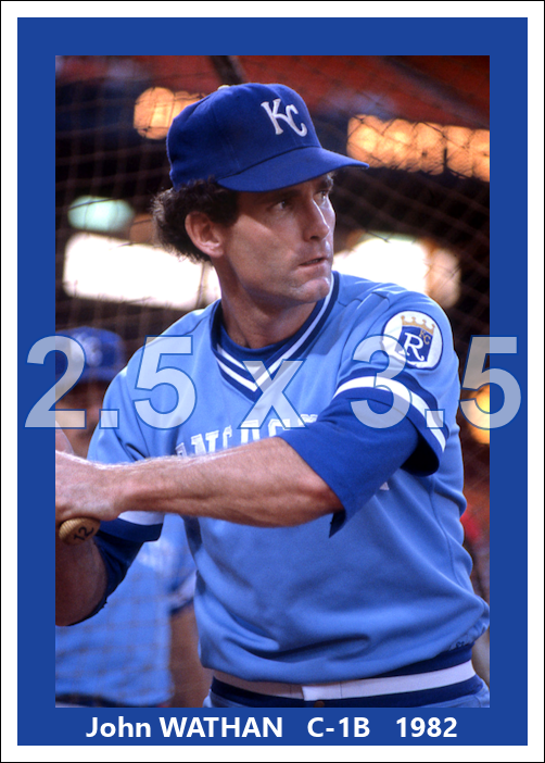 John Wathan - 1982 Kansas City Royals - choose a size & style