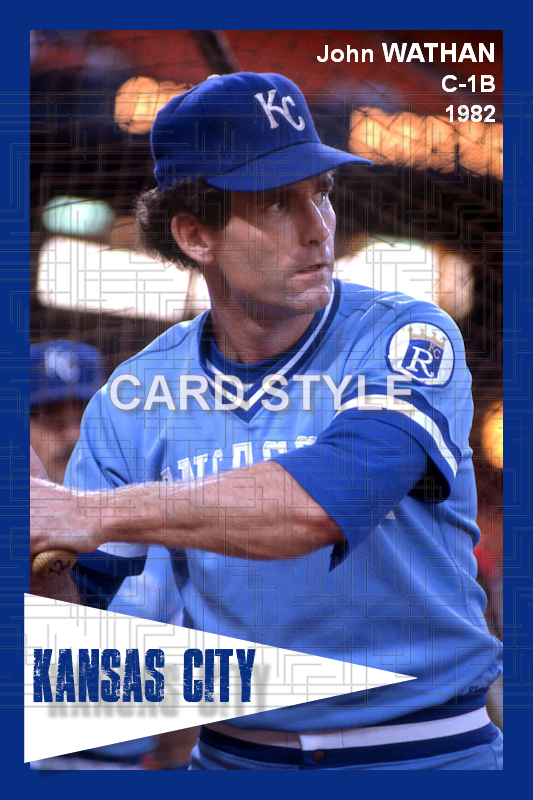 John Wathan - 1982 Kansas City Royals - choose a size & style