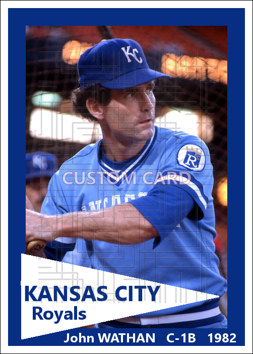 John Wathan - 1982 Kansas City Royals - choose a size & style