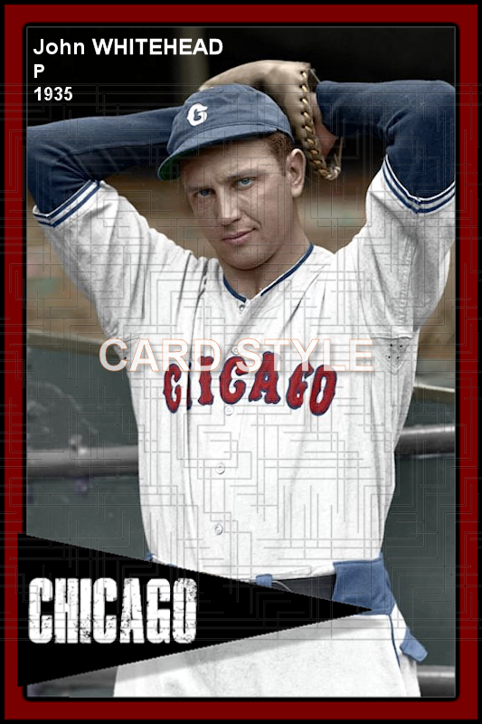 John Whitehead - 1935 Chicago White Sox - choose a size & style