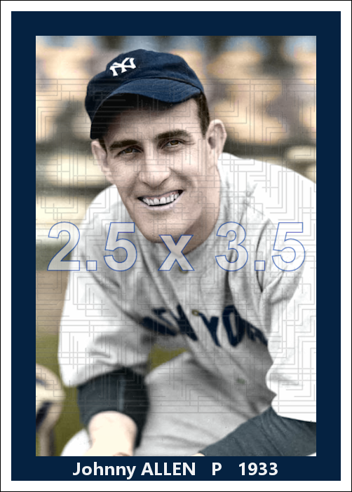 Johnny Allen - 1933 New York Yankees - choose a size & style