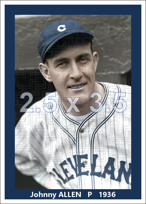 Johnny Allen - 1936 Cleveland Indians - choose a size & style