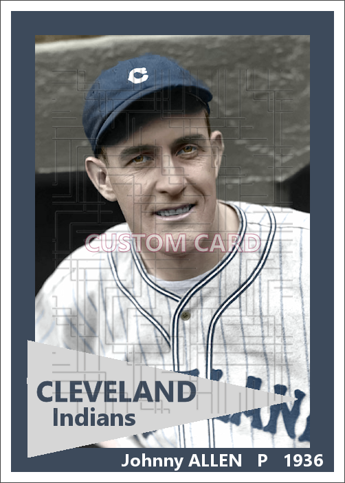 Johnny Allen - 1936 Cleveland Indians - choose a size & style
