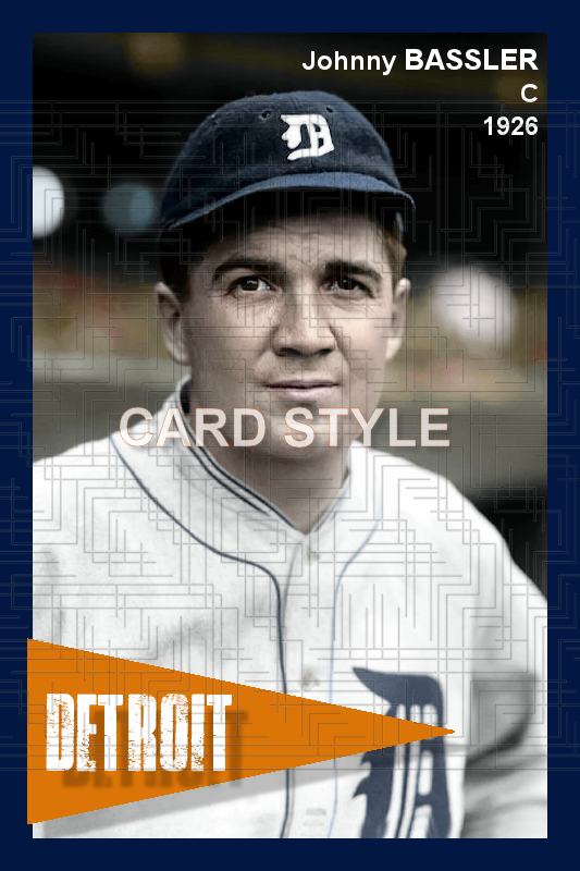 Johnny Bassler - 1926 Detroit Tigers - choose a size & style