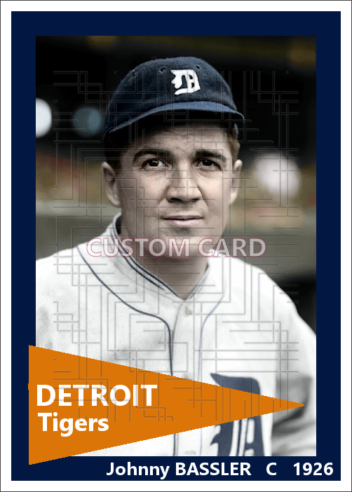 Johnny Bassler - 1926 Detroit Tigers - choose a size & style