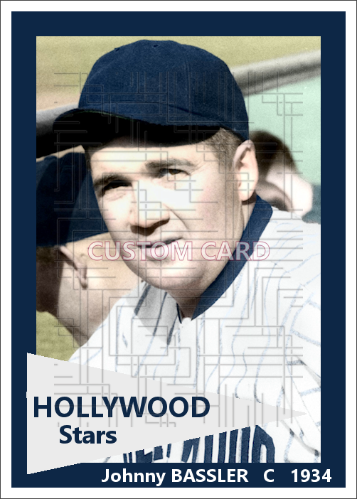 Johnny Bassler - 1934 Hollywood Stars - choose a size & style