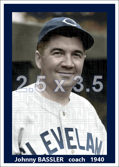 Johnny Bassler - 1940 Cleveland Indians - choose a size & style