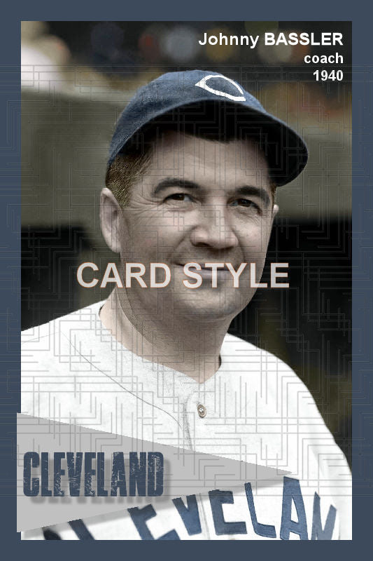 Johnny Bassler - 1940 Cleveland Indians - choose a size & style