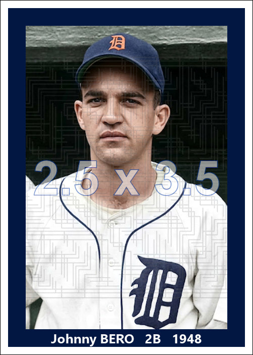 Johnny Bero - 1948 Detroit Tigers - choose a size & style