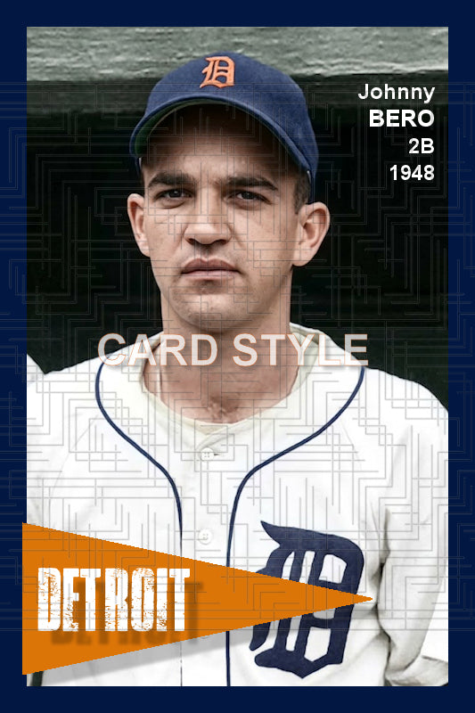 Johnny Bero - 1948 Detroit Tigers - choose a size & style