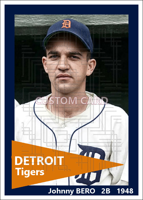 Johnny Bero - 1948 Detroit Tigers - choose a size & style