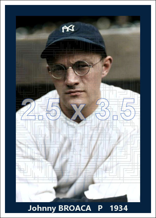 Johnny Broaca - 1934 New York Yankees - choose a size & style