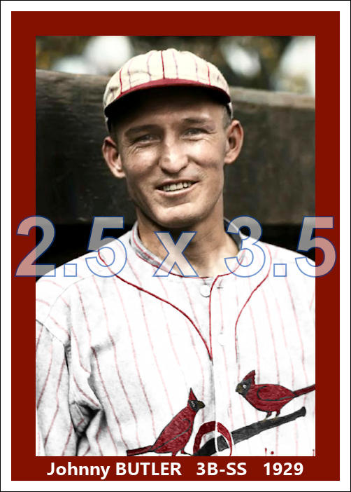 Johnny Butler - 1929 St. Louis Cardinals - choose a size & style