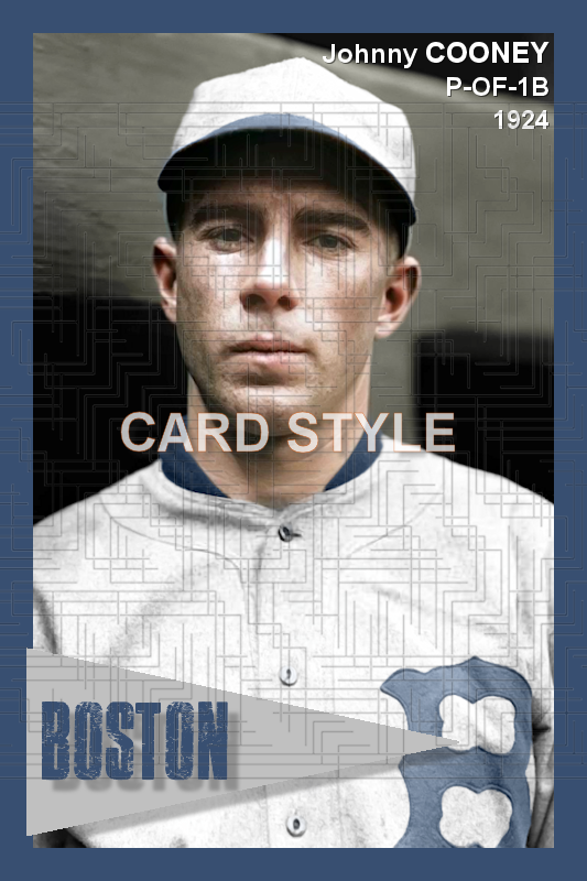 Johnny Cooney - 1924 Boston Braves - choose a size & style