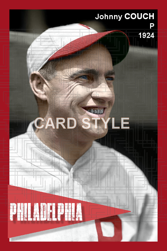 Johnny Couch - 1924 Philadelphia Phillies - choose a size & style