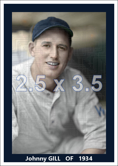Johnny Gill - 1934 Washington Senators - choose a size & style