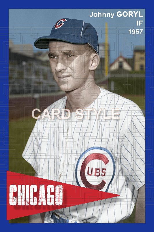 Johnny Goryl - 1957 Chicago Cubs - choose a size & style