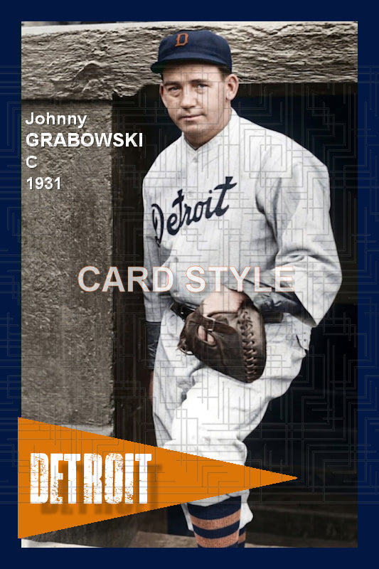 Johnny Grabowski - 1931 Detroit Tigers - choose a size & style