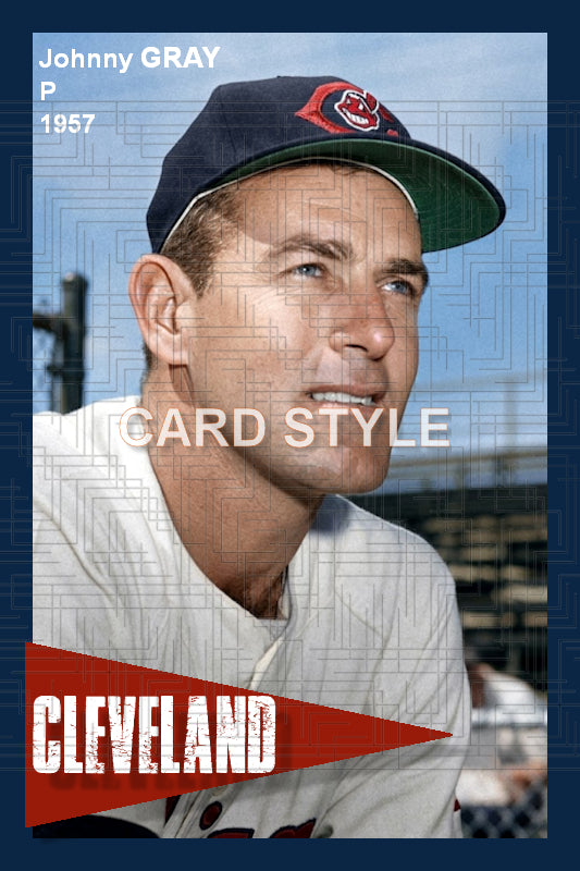 Johnny Gray - 1957 Cleveland Indians - choose a size & style