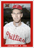 Johnny Gray - 1958 Philadelphia Phillies - choose a size & style