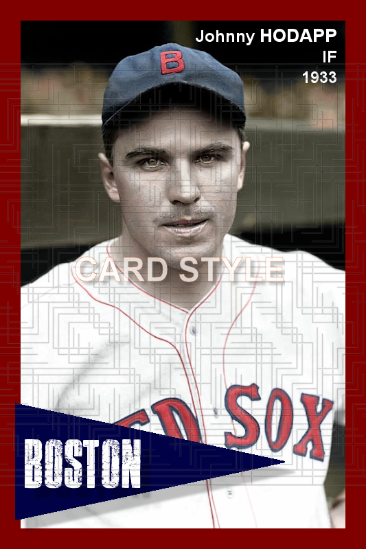 Johnny Hodapp - 1933 Boston Red Sox - choose a size & style