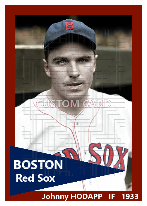 Johnny Hodapp - 1933 Boston Red Sox - choose a size & style
