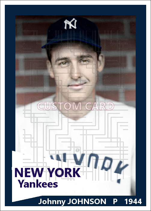 Johnny Johnson - 1944 New York Yankees - choose a size & style