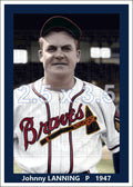 Johnny Lanning - 1947 Boston Braves - choose a size & style