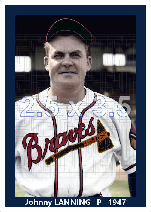 Johnny Lanning - 1947 Boston Braves - choose a size & style