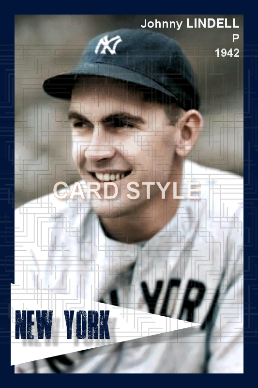 Johnny Lindell - 1942 New York Yankees - choose a size & style