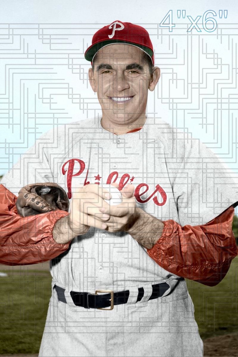 Johnny Lindell - 1953-54 Philadelphia Phillies - choose a size & style