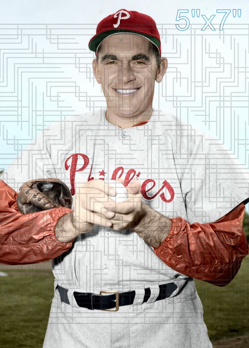 Johnny Lindell - 1953-54 Philadelphia Phillies - choose a size & style